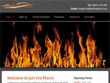 Tablet Screenshot of justfireplaces.net